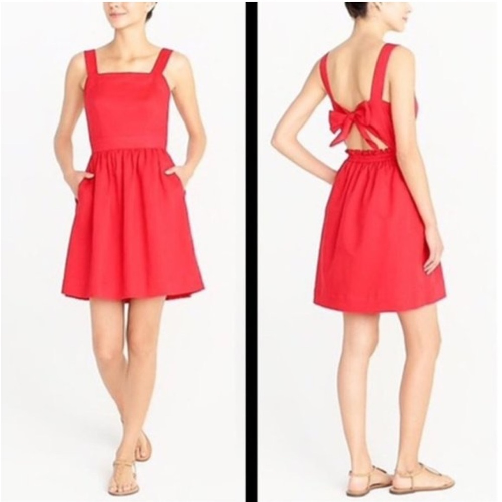 I. Crew Sleeveless‎ Dress with Bow Back